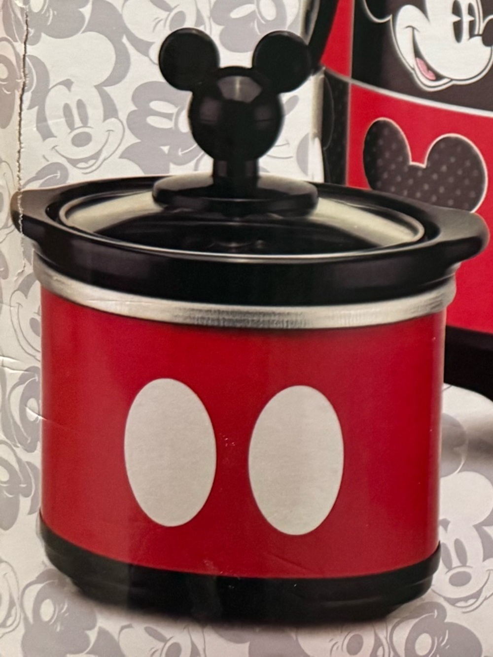 Disney Mickey Mouse 20 oz Electric Warmer Dipper  - Red and Black